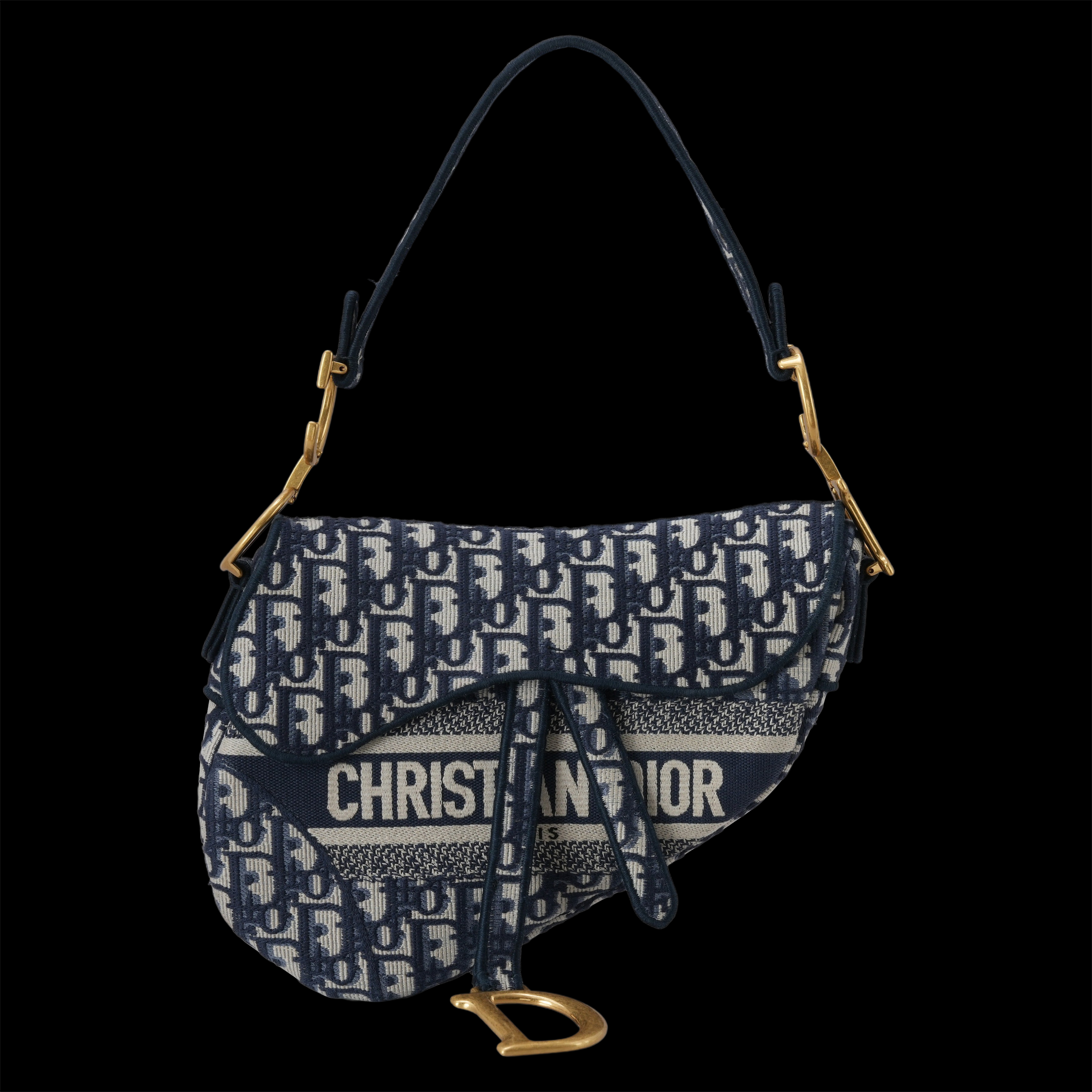 CHRISTIAN DIOR(USED)크리스찬디올 오블리크 새들백 미듐